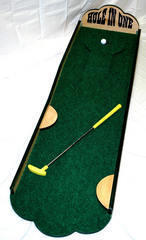 Golf Hole In One with golf club and practice golf ball Golf Hole In One with golf club and practice golf ball