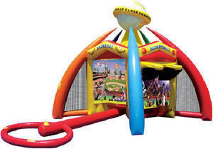 World Of Sports Junior with 2 basketballs, 2 soccer balls, 2 footballs, 2 Frisbees, 4 bean bag darts, 1 wiffleball bat, light air balls, and blower. World Of Sports Junior with 2 basketballs, 2 soccer balls, 2 footballs, 2 Frisbees, 4 bean bag darts, 1 wiffleball bat, light air balls, and blower.